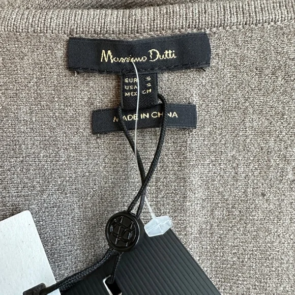 MASSIMO DUTTI taupe brown oversized cardigan - Picture 9 of 13